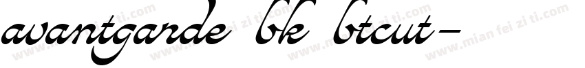 avantgarde bk btcut字体转换